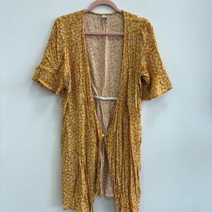 Old Navy Yellow Floral Kimono